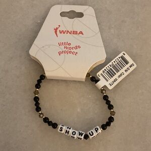 WNBA Little Words Project Black and Gold Bracelet